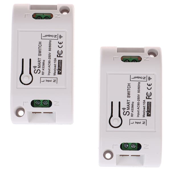 433 Mhz RF Smart Switch Trådløs RF-mottaker Timer-relételefon Warm white 1pc