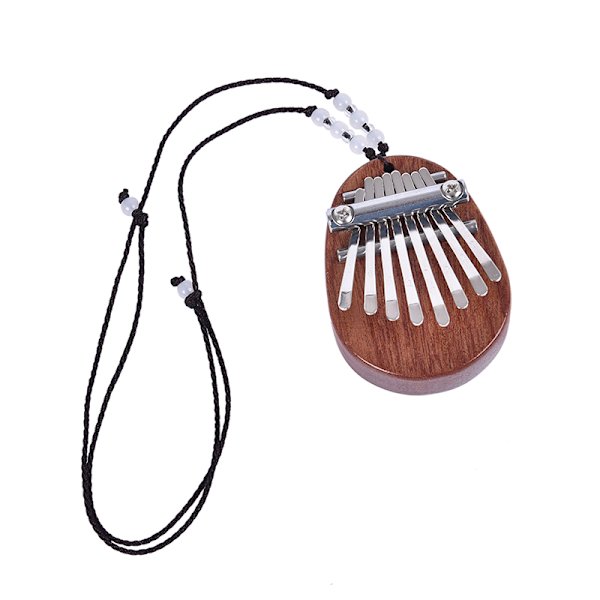 Mini Kalimba 8 tangenter Tommelpiano Flott lyd Finger Keyboard Mus Brown one size