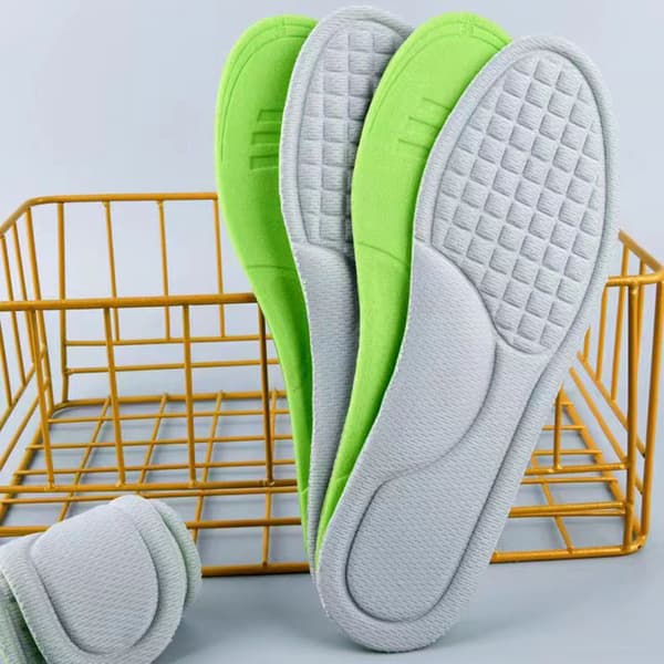 2 STK Bløde Memory Foam Indlægssåler Deodorant Svedabsorberende Massage Sp Green 35-36
