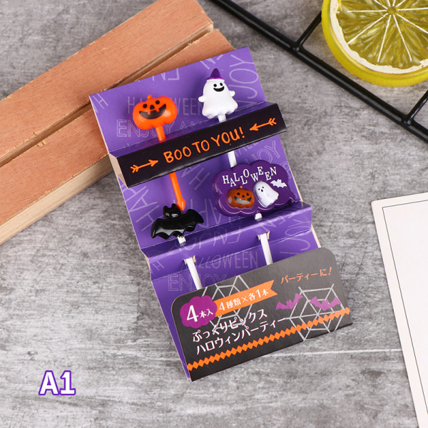 1Pack Halloween Cocktail Picks Fruktgaffel Mode Barn Hol A1 one size