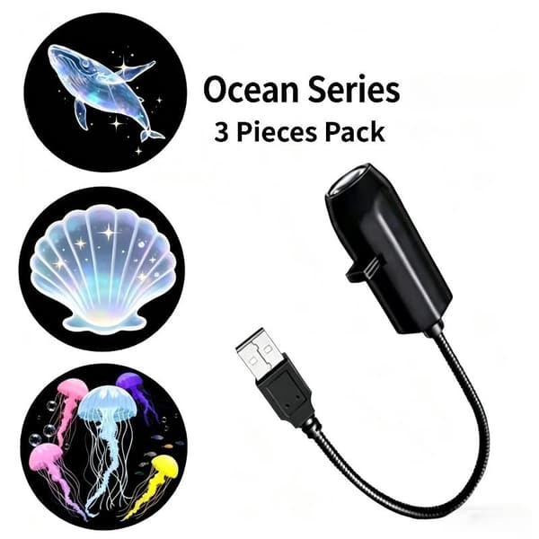 USB Magic Ocean Series Projektorlampe Justerbar Manetrumpe A2
