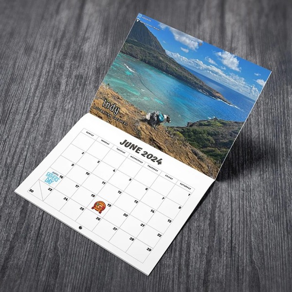 2024 e Funny Dog Pooping In Beautiful Places Vægkalender Uniq A2 one size