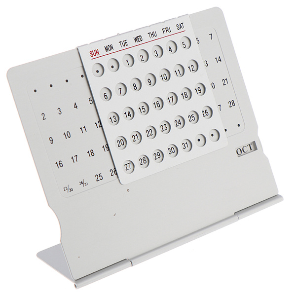 1 kpl Metallin valmistus 100 vuotta Perpetual Calendar Office Sup Silver one size