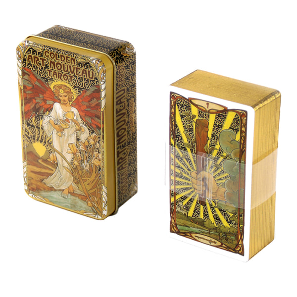 Peltilaatikko Kultainen taide Tarot Card Prophecy Ennustaminen Deck Party Bo Multicolor one size