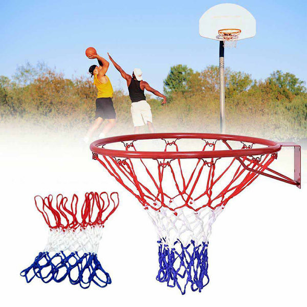 Standard Basketball Net Nylon Hoop Goal Standard Fælge Til kurv Multicolor 5Pcs