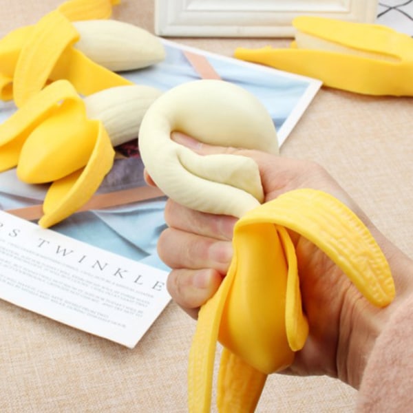 Bananeleker Antistressleketøy Venting Spøker Morsomme leker Yellow One size