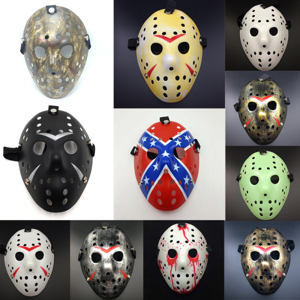 Jason Voorhees fredag den 13:e skräckfilmen Hockey Mask Hallow A7 one size