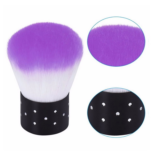 Soft Nail Cleaner Brush Mini Dust Remove Puhdistusharja Nail Ar Black onesize