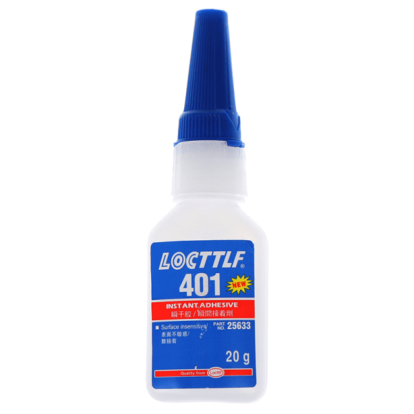 1 STK 20g Loctite 401 Instant Adhesive Flaske Stærkere Super Lim Clear 1pc