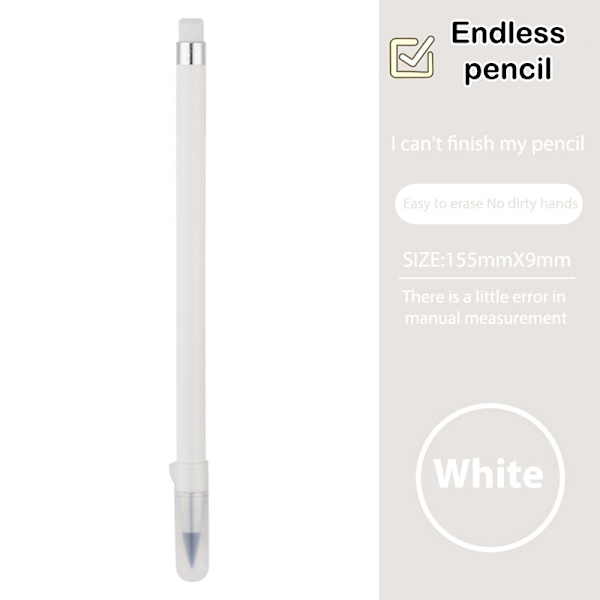 Ny teknologi Ubegrænset skriveblyant No Ink Pen Magic Pencil White onesize