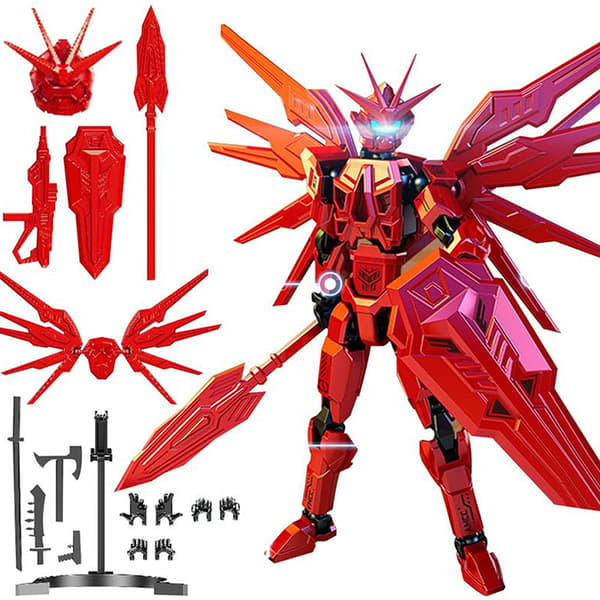 Multi-ed Flytbar Shapeshift Robot Kriger 3D Printet Ridder Mand A3