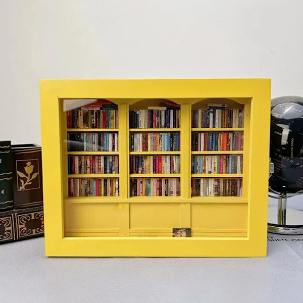 Luovasti suunniteltu miniatyyri kirjahylly -kirjan muotoiset tulitikkuaskit nukkekodille A3