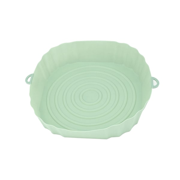 Silikone Air Fryer Liner Pad Firkantet genanvendelig Air Fryer Pot Bakke Green 17cm