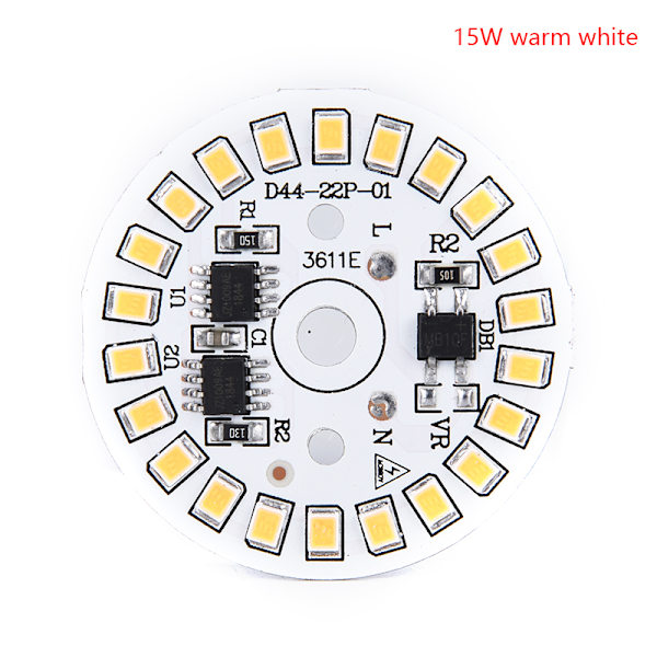 LED-lampa Patch Lamp SMD Plate Circular Module Light Source Plat 3000K 15w warm white
