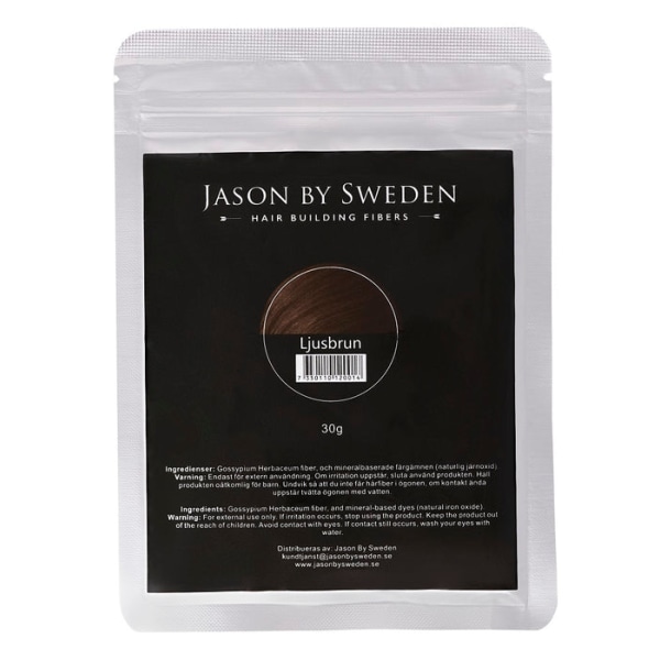 HAIR FIBER - JASON BY SWEDEN - 30G REFILL PACK - LYSEBRUN Ljusbrun