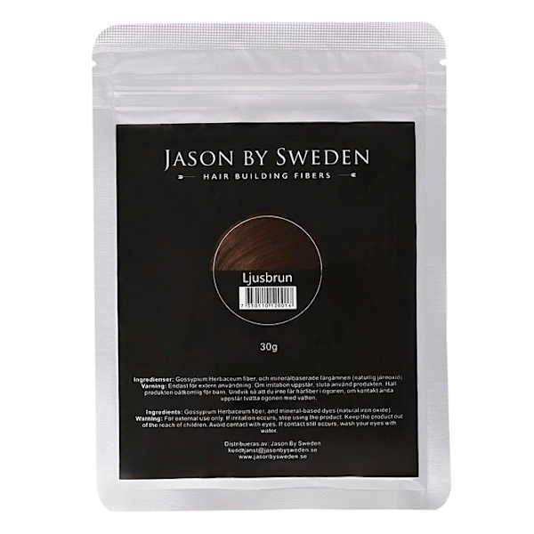 HAIR FIBER - JASON BY SWEDEN - 30G REFILL PACK - LYSEBRUN Ljusbrun