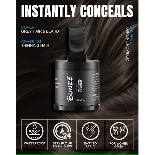 BUNEE Concealer Dark Grey - Skjuler utvekster og sparsomme områder