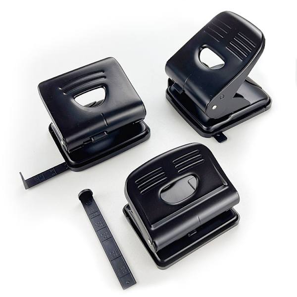 Hul Metal Punch med 20 Arks Kapacitet, Sort