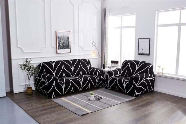 Stretchig sofföverdrag 3-sits, sofföverdrag med armstöd A, 3-sits