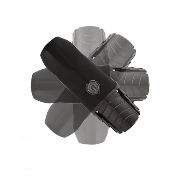 Et sæt sorte (forlygte + 11034 baglygte) cykellygter 360-graders rotationsudstyr USB-opladning advarselslys udendørs cykling stærkt lys l