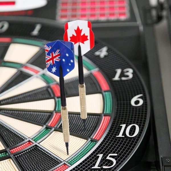 Plastspets Dart 12 Darts med 12 Flights och 46 Spetsar för Elektronisk Darttavla Mjuk Spets Darts Set