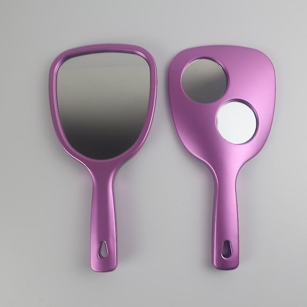 Handspegel Handhållen Enkel Spegel Med Handtag Fyrkantig Rose Red