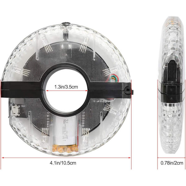 7 LED 9 Farver 18 Billeder Cykelhjul Lys USB Genopladeligt Vandtæt LED Cykelhjul Lys Cykelhjul Lys Tilbehør Lys