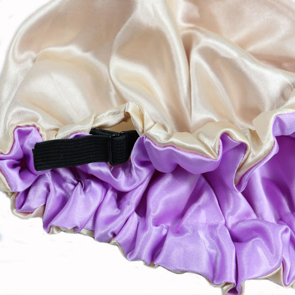 Imitation Silk Fit Loop Sleep Cap (Lila), Elastisk Bred Band Sleep Cap Barn Hårvård Cap