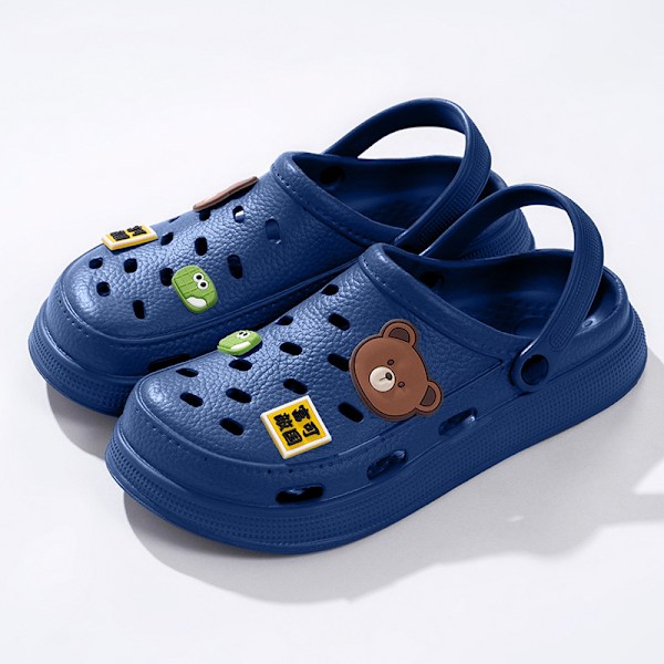 Träsko Barn Tofflor Vit 1 Styck Andningsbara Baby Flick Tofflor Baby Pojke Strandskor Söta Sandaler Sommar Trädgårdsskor