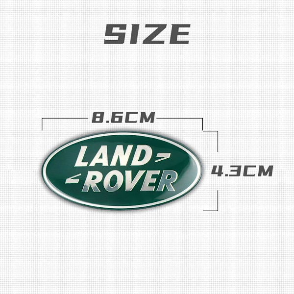 Bil Logo Styling Badge Logo Sticker, Front Grill Trunk Emblem Stickers til Land Rover Discovery Sport Range Rover Sport Velar Evoque Defender, Sort-Re