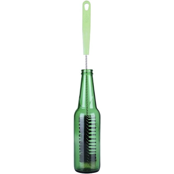 2 st ultralånga flaskborstar, flaskborsttvättar för smala flaskor öl, vin, kombucha, karaff, vattenflaskor, termos (40 cm)