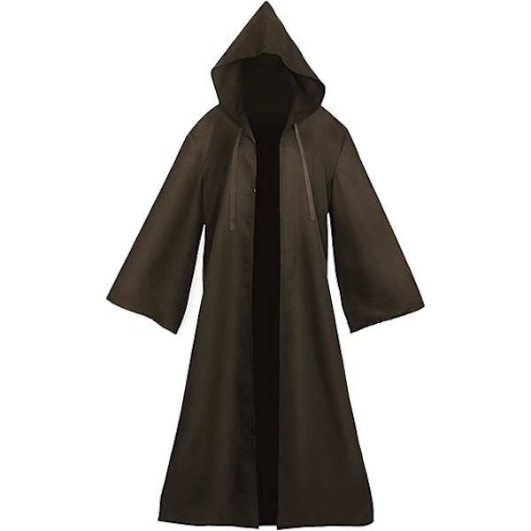 Svart kappa med huva för vuxna och barn, unisex vampyrkappa, Darth Vader-dräkt, halloweenkostym, häxkappa, jediklänning, lång kappa för halloween
