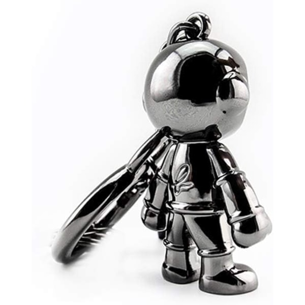Astronaut Nyckelring (svart) Cool Astronaut Nyckelring Robot Man Nyckelring Kvinna Metall Bil Nyckelring Pojke Charm Nyckelring