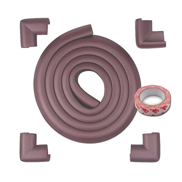 Babysäkerhet Baby Edge Corner Guards Barnsäkringsskydd 2m (6,6ft Edge Guard+4 Corner Guards) Brown