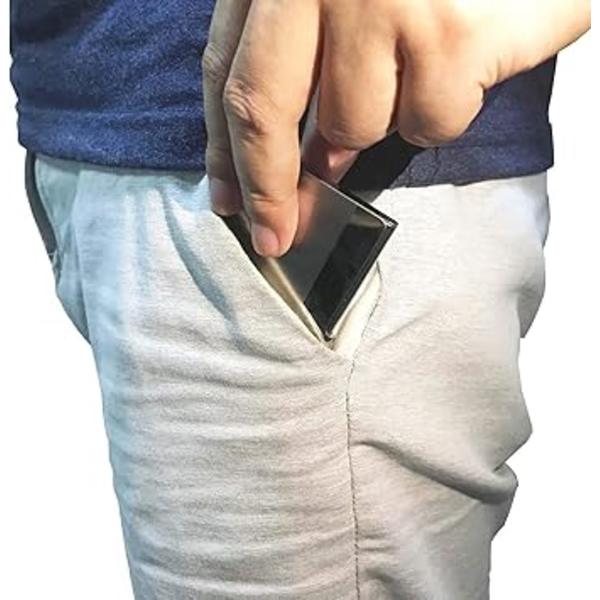 Super Let Visitkort Holder Professionel Rustfrit Stål Visitkort Etui Hold Visitkort i Perfekt Stand Slankt Design til Mænd
