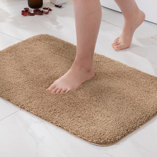 Baderomsmatter Sklisikker Dusjmatte Absorberende Liten Matte Dørmatte Innendørs Kjøkkenmatter camel 40*60cm