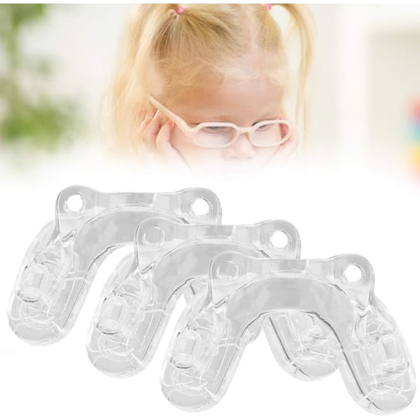 3 st barns glasögon U-formad integrerad näsplatta, ögonmask näsplatta, U-formad mjuk silikon halkfri glasögon öronkrok näsplatta, självhäftande näsplatta f