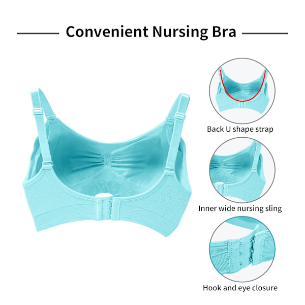 Maternity Amningsbehå Sömlös Amningsbehåar För Kvinnor White L