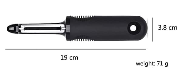 2-pack svart oscillerande grönsaksskalare - Rostfri grönsaksskalare -