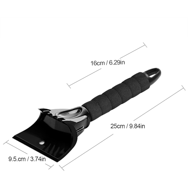 Svart+Rød Isskrape, Frostskrape Plastskrape med Sklisikkert Håndtak Multifunksjonelt Verktøy Spade Design Snøskuffe for Bil