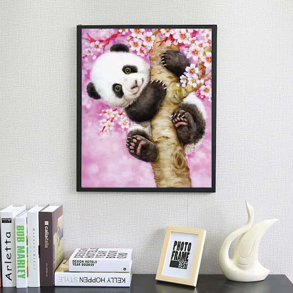 5D Diamantmålningssats Söt Panda Mönster 30x40cm, Diamantbroderi, Måla efter siffror, Full Diamantmålning, Diamantmålning, Diamantbroderi Comp