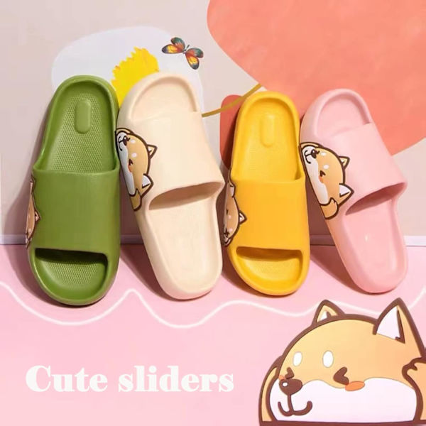 Hvide Dame Herre Strand Sommer Slippers Sandaler, Bløde Børne Slippers, Badeværelse Pool Brusebad Anti-Slip Slippers Flip Flops til Indendørs og Udendørs Brug 39