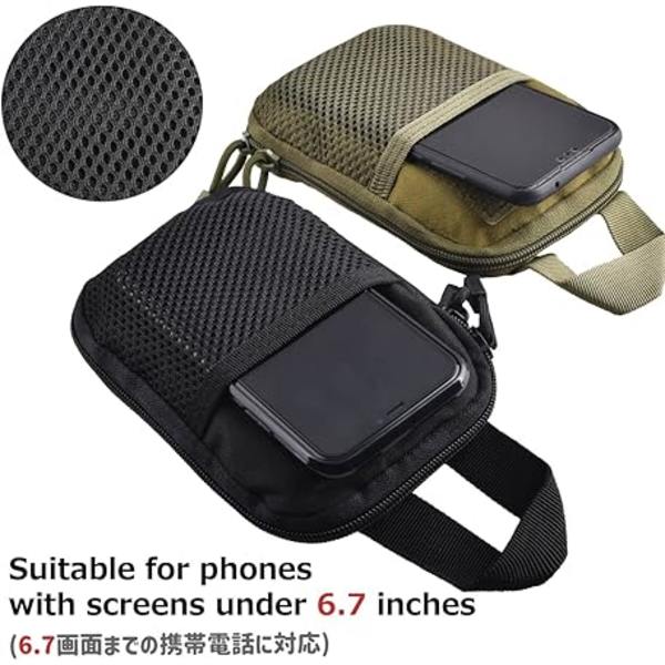 Taktisk EDC-väska, Molle-verktygsväska Gadget-organisatör Telefonhållare Midjeväska IFAK-väska Smartphone-väska Verktygshölsterficka