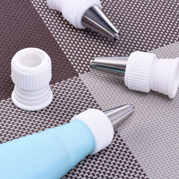 Plast Standard Koblinger Kakedekorasjon Kobling Rør Tip Kobling for Glasurdyser, Hvit (12 Stykker, 3 x 2,5 cm)