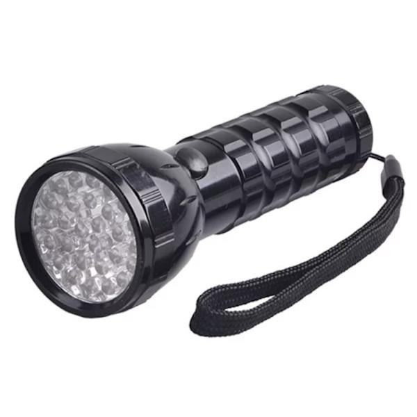 Sort lommelygte, 7 LED'er, nødlygte