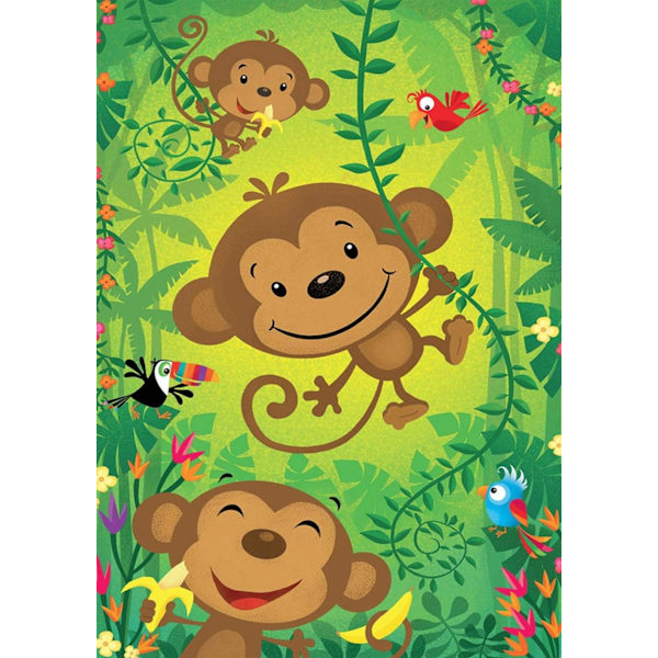 Fyrkantiga diamantmålningssatser för vuxna Canvas Animals Diamond Embroidery Kit Monkey DIY 5D Diamond Painting Cross Decor