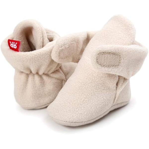 Baby Boys Girls Anti-Slip Mjuka Sulor Tofflor Booties Spädbarn Vinter Spjälsäng Skor