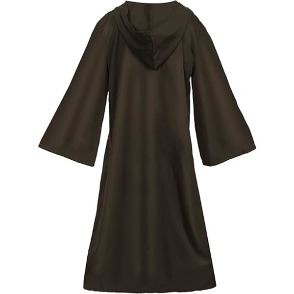 Sort kappe med hætte til voksne og børn, Unisex vampyrkappe, Darth Vader kostume, Halloween kostume, Heksekappe, Jedi kjole, Lang kappe til Halloween