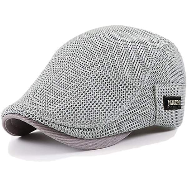 Andningsbar sommarhatt för män, sommarbarett för kvinnor, andningsbar sommarhatt för män huvud 56-60 cm svart