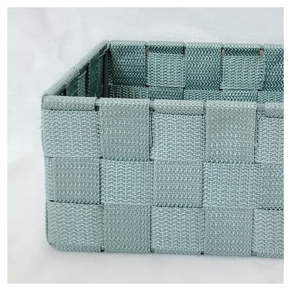 Mintgrön 17 x 13 x 9 cm Badkorg med mintlock - Badkorg med lock, Polypropylen